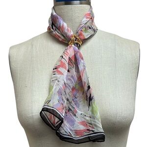 Pendleton 100% Silk Colorful Sheer Scarf